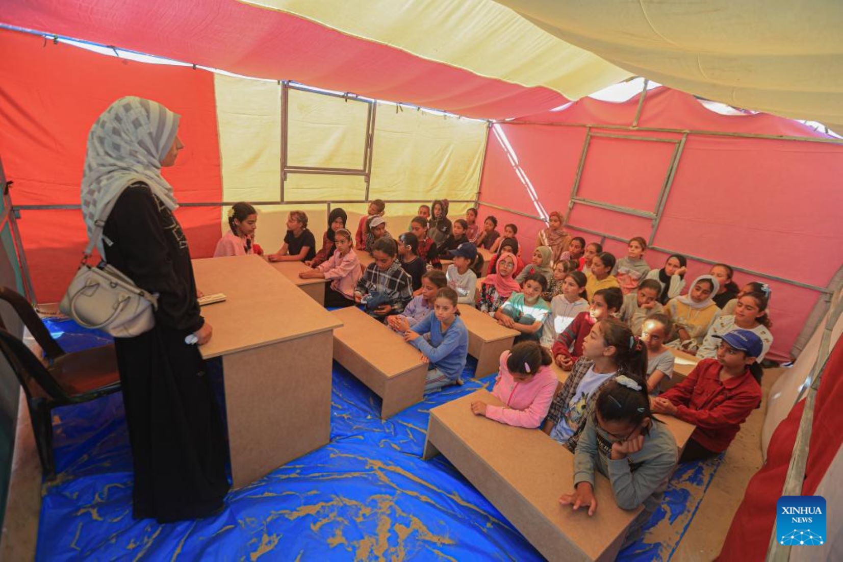 Feature: Displaced Teachers Establish “Tent School” For Students In Rafah