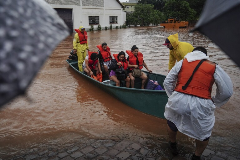 Southern Brazil has been hit by the worst floods in more than 80 years. At least 39 people have died