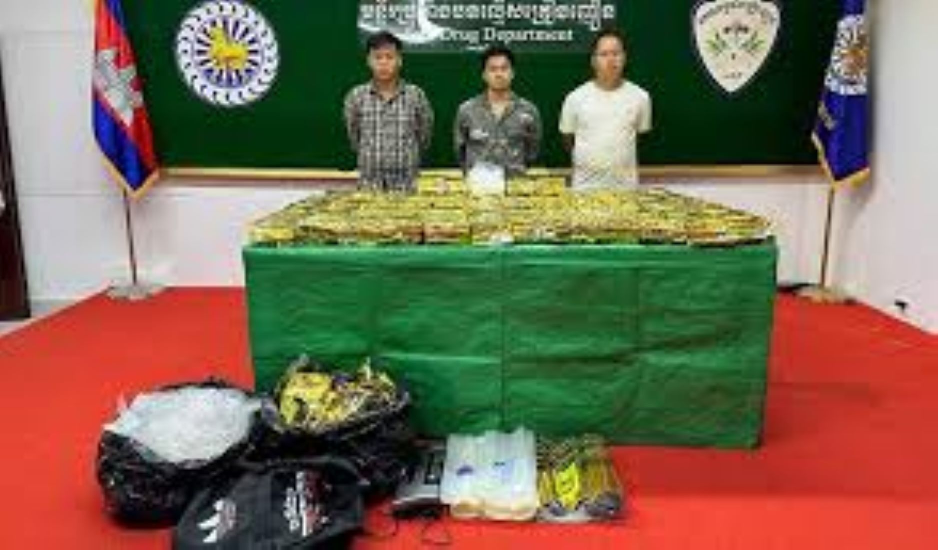 Cambodia Arrested Three Foreigners For Drug Trafficking, Seizing Over 25 Kg Of Narcotics