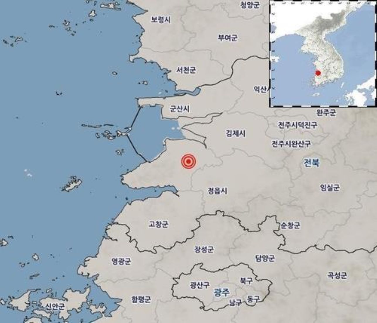 4.8-Magnitude Earthquake Hit S. Korea, No Serious Casualty Reported