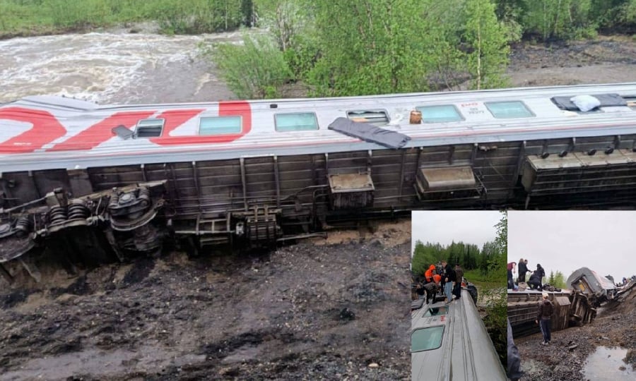 Russia says 20 injured in train derailment in Far North
