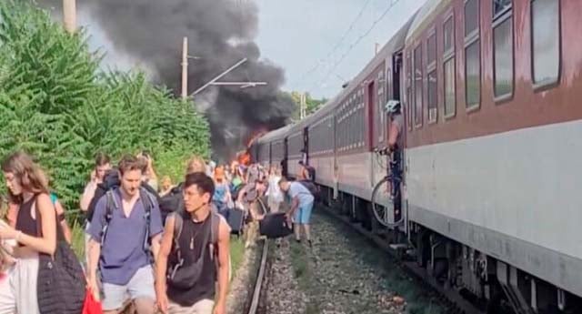 Slovakia: Seven killed as train collides with bus at railway crossing; five injured and train caught fire