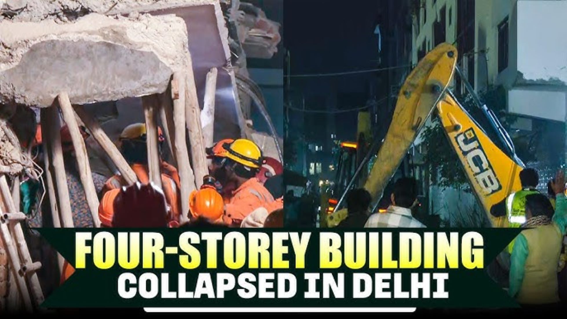 Several Trapped After Building Collapsed In Delhi
