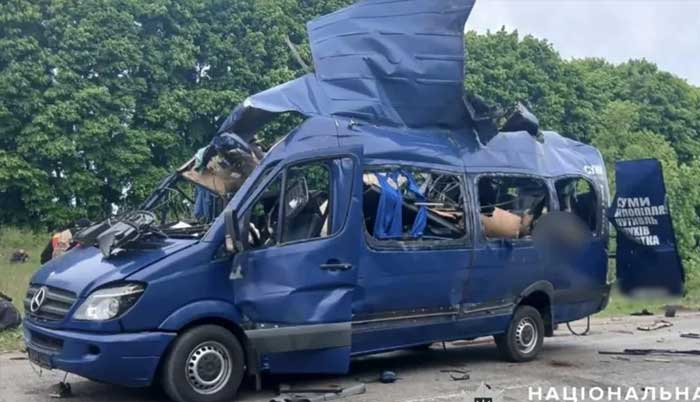 Russia-Ukraine conflict: Nine killed in Russian drone strike on civilian bus in Ukraine