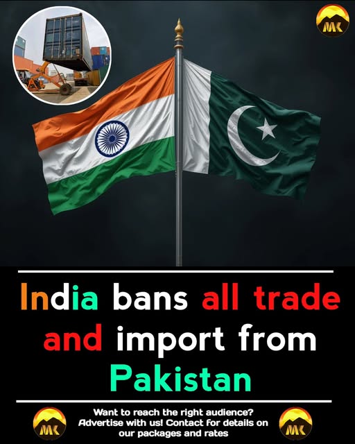 India prohibits all imports from Pakistan