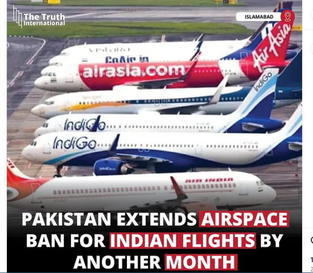 Pakistan Extends Airspace Ban For Indian Flights By One Month