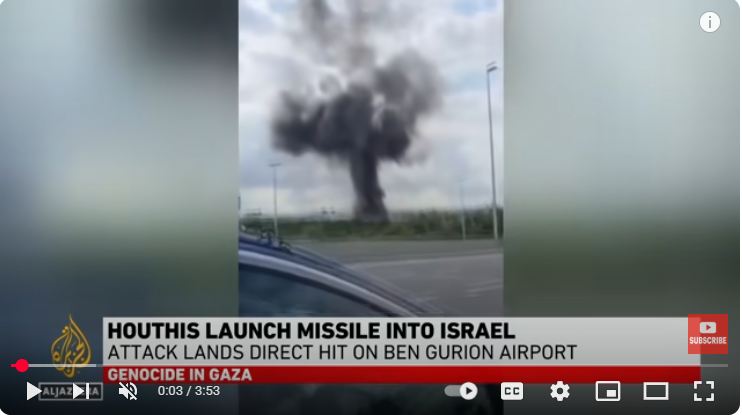 Yemen’s Houthis Claim Responsibility For “Missile” Attack On Israel’s Airport