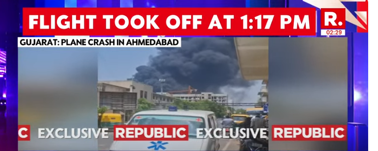 Flash: Plane Crashes At Ahmedabad Airport In India: Media