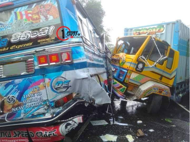 Bus, Container Truck Collided In Sri Lanka, Injuring 23
