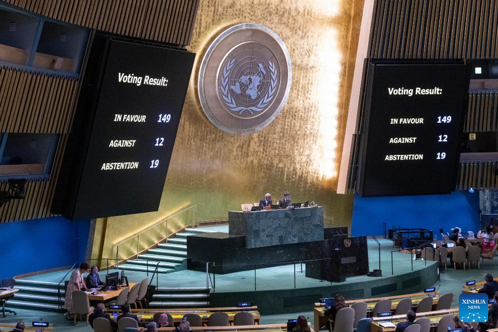 UN General Assembly adopts resolution demanding immediate Gaza ceasefire