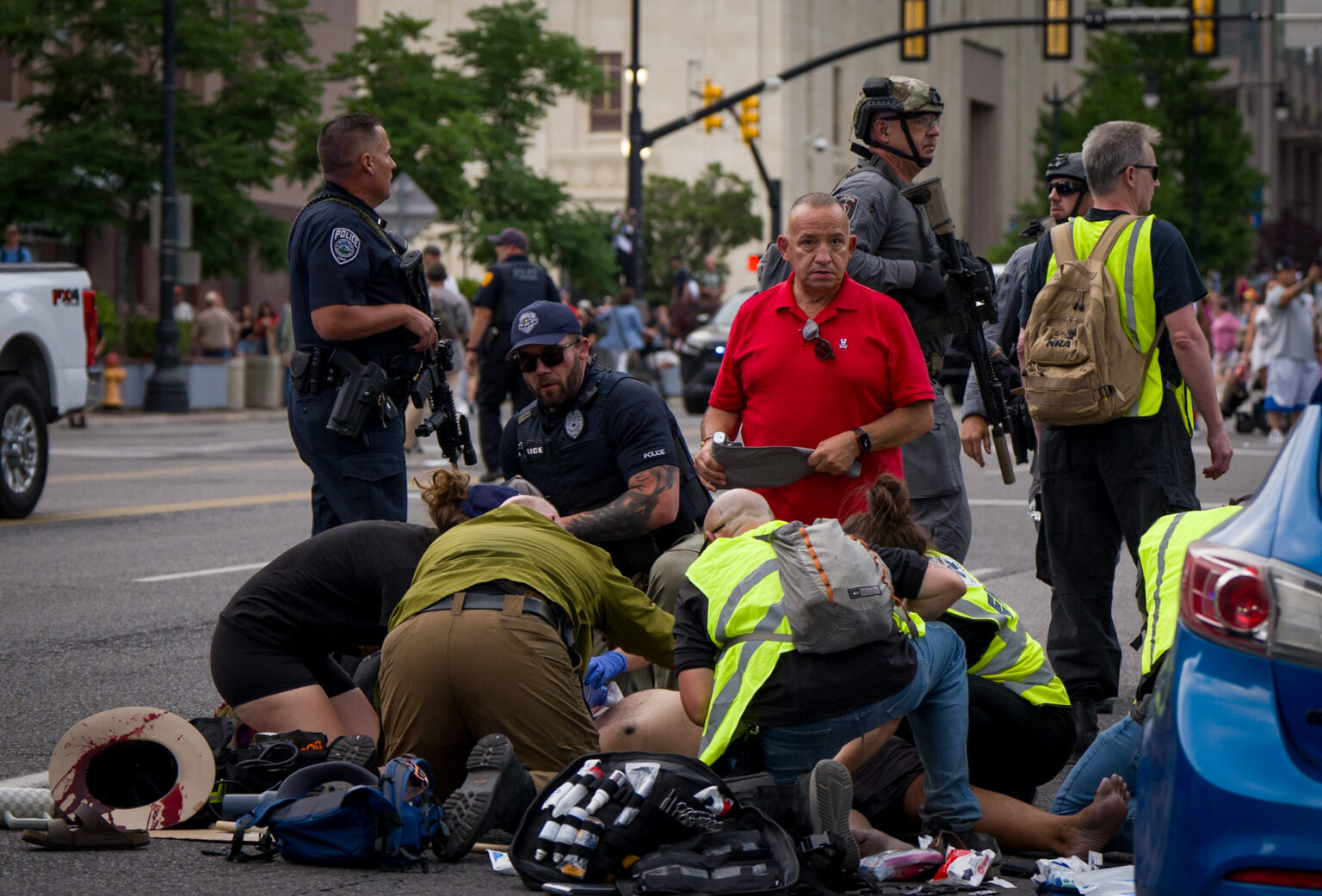 US gun violence: 1 wounded in shooting during “No Kings” protest in Salt Lake City; alleged shooter detained, police say