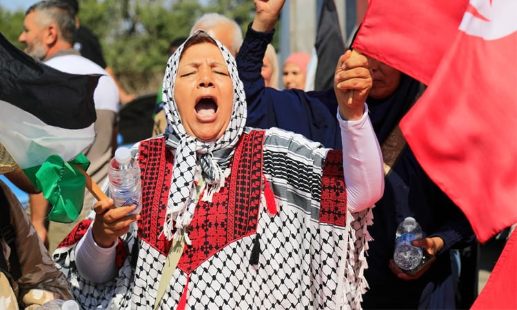 International pro-Palestinian activists marching to Gaza say were stopped in Libya, Egypt