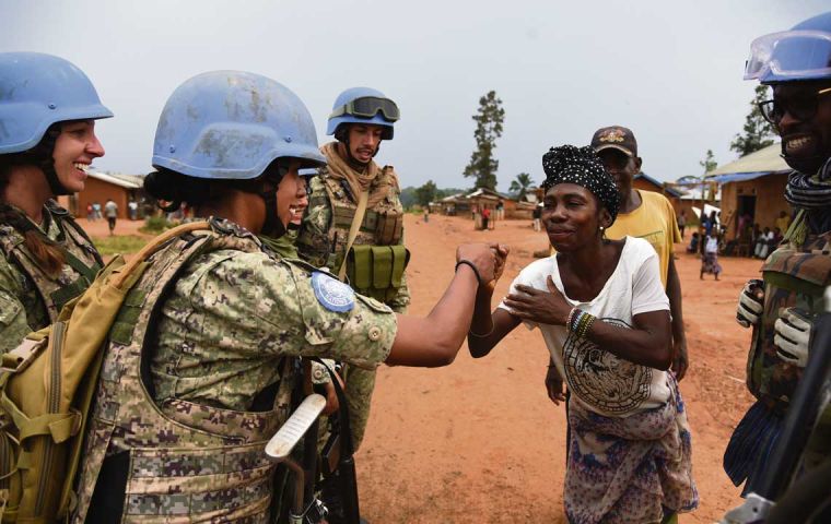 Uruguayan troops returning from DR Congo on July 3 after UN peace mission