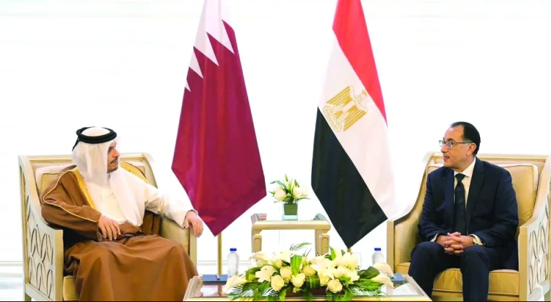 Qatari, Egyptian PMs Met On Cooperation, Gaza Situation