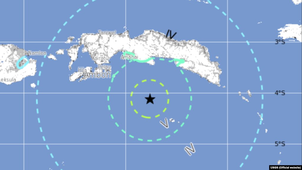 6.9-Magnitude Earthquake Struck Off Indonesia’s Maluku Province