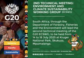 South Africa to host second G20 environment and climate meeting
