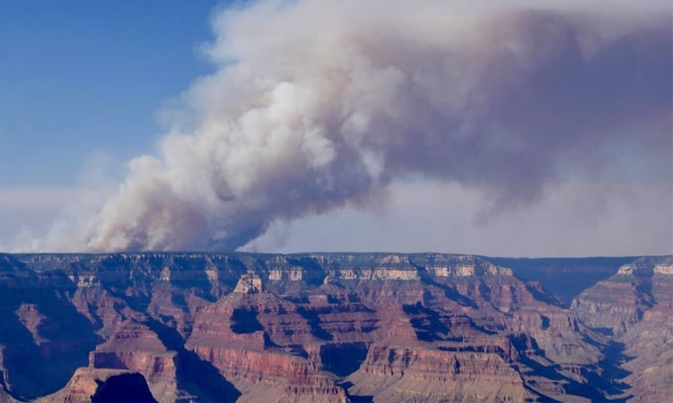 US wildfires: Spreading Grand Canyon fire destroys historic lodge