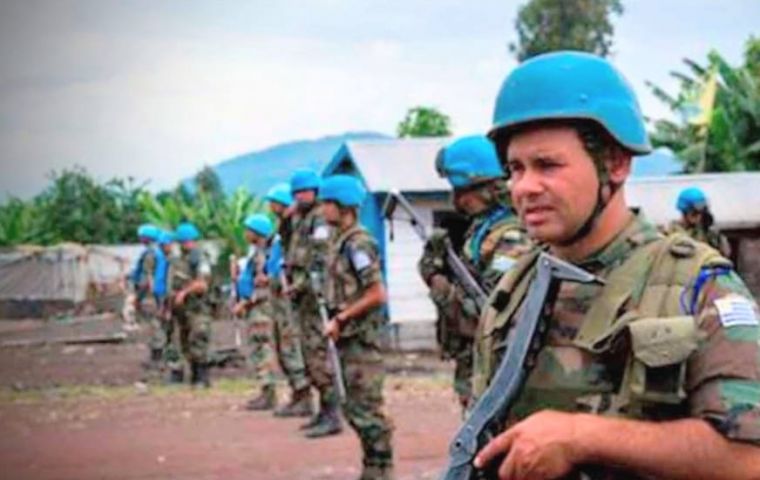 Uruguayan blue helmets bound for DRC stranded in Rwanda