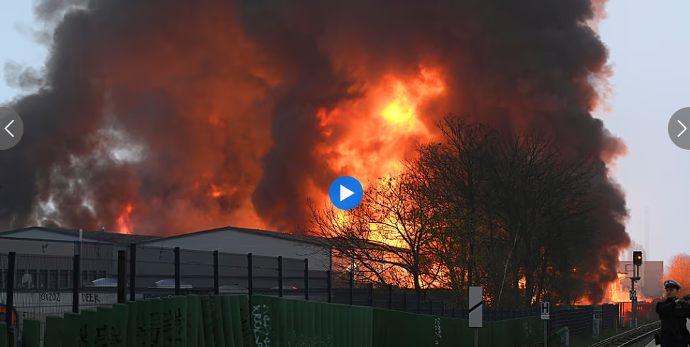 Warehouse Fire In Hamburg, Causes Explosions, Highway Closures