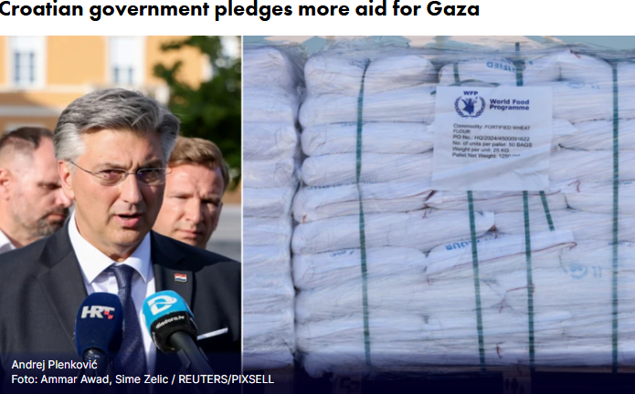 Croatia To Provide One-Million-Euro Humanitarian Aid To Gaza: Minister