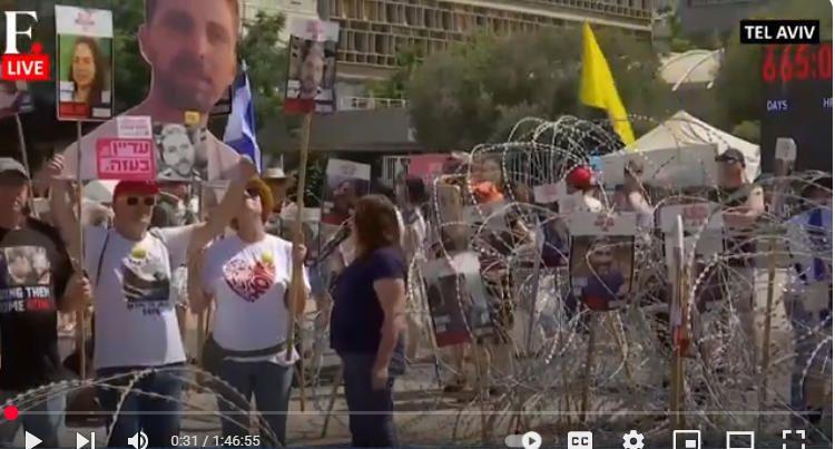 Hostage Families Protest In Tel Aviv During U.S. Envoy’s Visit