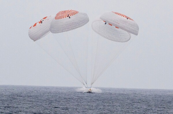 Astronauts return to Earth with SpaceX after 5 months at the International Space Station