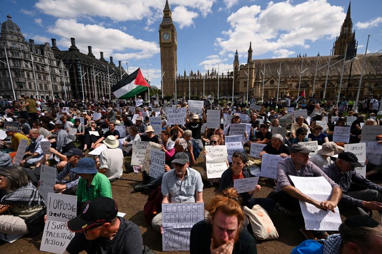 UK: London police arrest 466 people for backing banned Palestine Action group