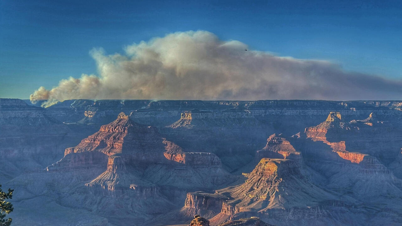 US wildfires: Grand Canyon fire rages, one month on