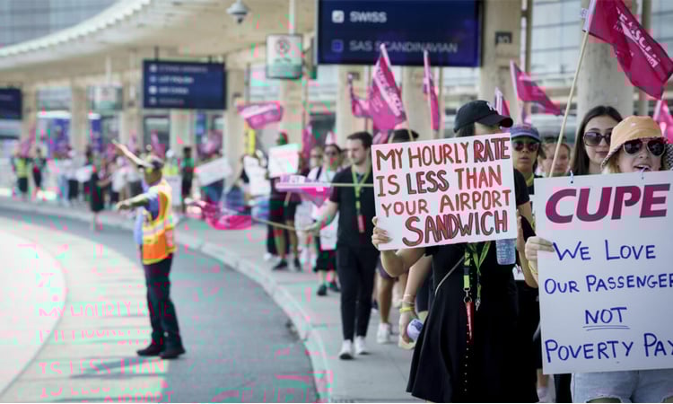 Air Canada suspends plan to resume flights as union vows to continue strike