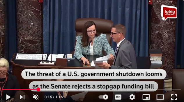 U.S. Government Shutdown Looms After Senate Rejects Stopgap Bill