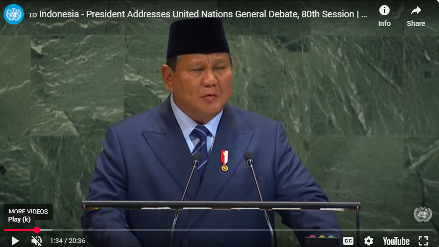 Indonesian President Calls For Int’l Solidarity, Strong UN To Meet Global Challenges
