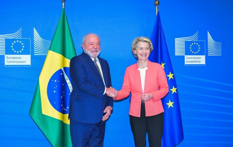 Brazilian Pres Lula discusses EU-Mercosur FTA with European Commission President Ursula von der Leyen