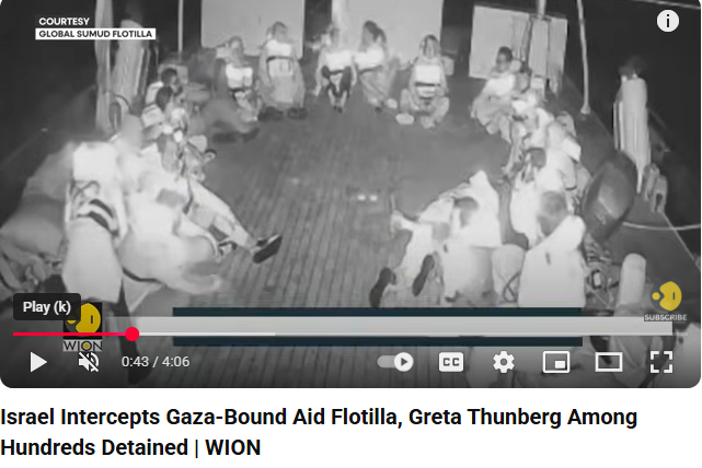 Israeli Navy Intercepts Gaza-Bound Aid Flotilla