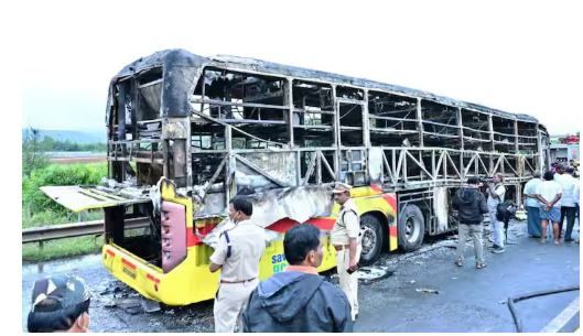 Police Arrest Driver Of Bus That Went Up In Flames Killing 20 In India