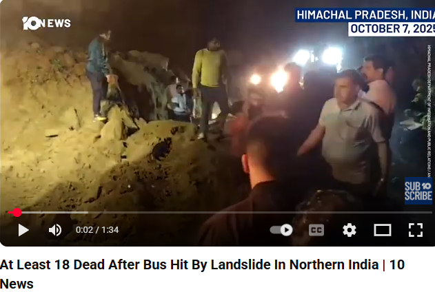 18 Dead As Landslide Hit A Bus In North India