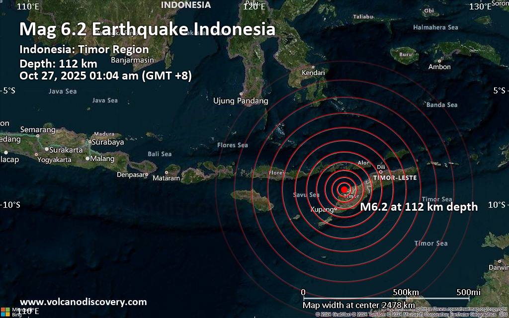 6.2-Magnitude Quake Hit Timor Region: GFZ