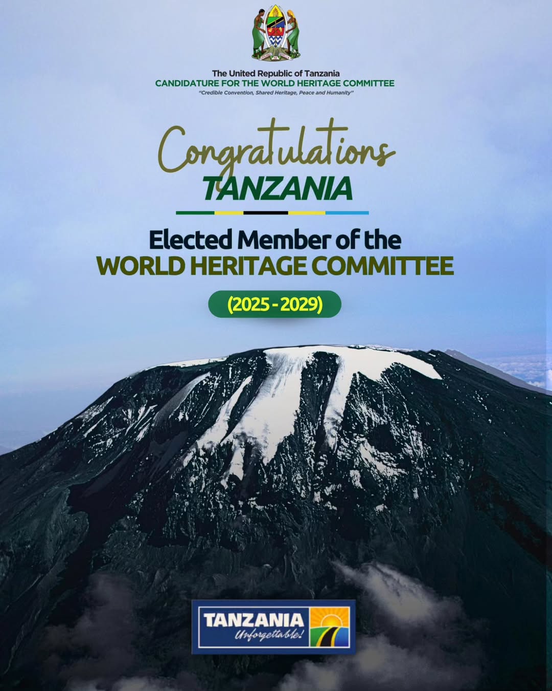 Tanzania joins the World Heritage Committee for a five-year term